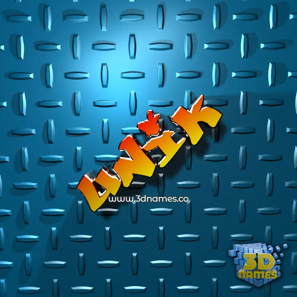 unik in Grid Style style - 3D name wallpaper