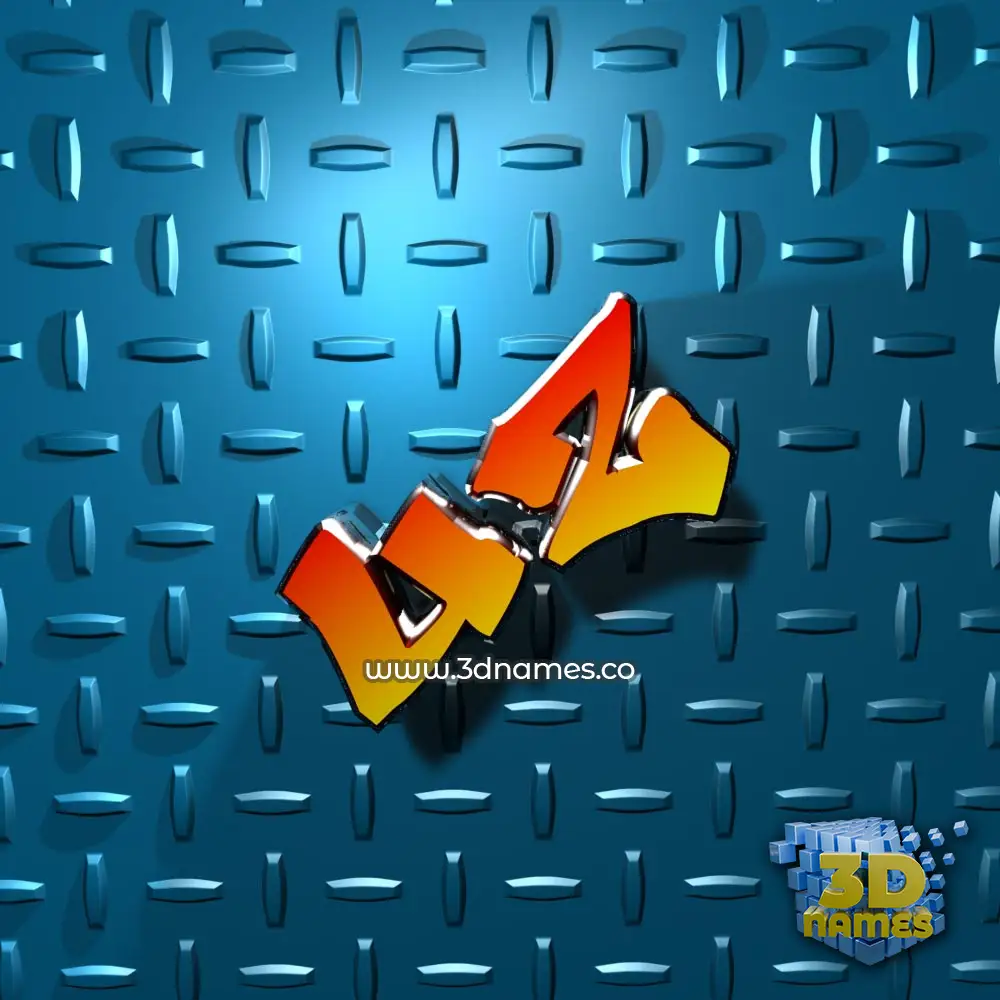 uz in Grid Style style - 3D name wallpaper