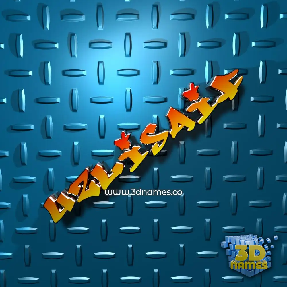 uzlisaif in Grid Style style - 3D name wallpaper