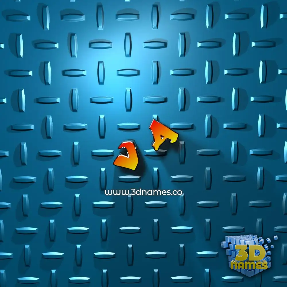 v a in Grid Style style - 3D name wallpaper