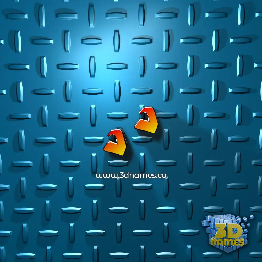 v v in Grid Style style - 3D name wallpaper