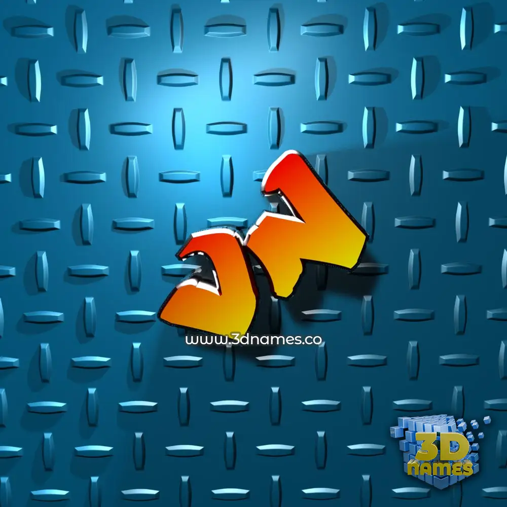 vn in Grid Style style - 3D name wallpaper