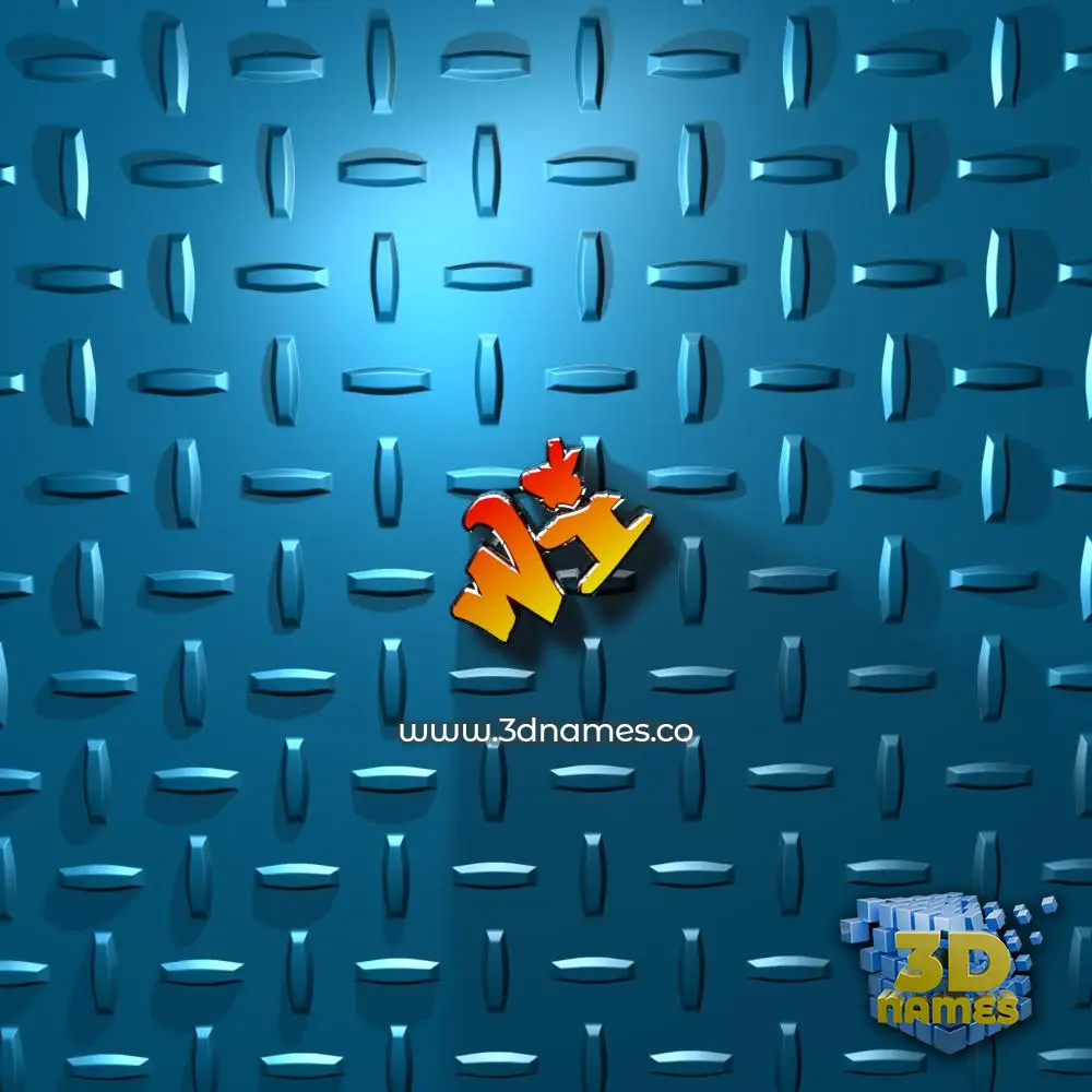 wi in Grid Style style - 3D name wallpaper