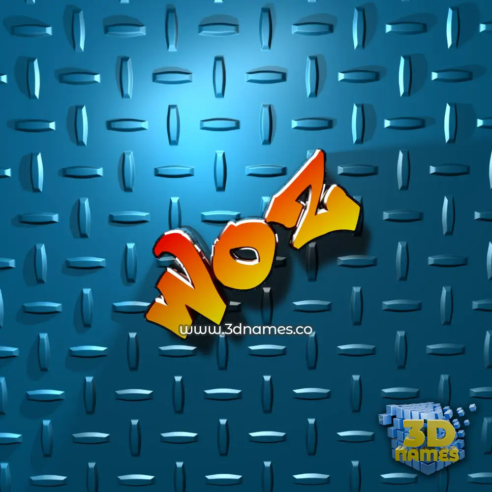 woz in Grid Style style - 3D name wallpaper