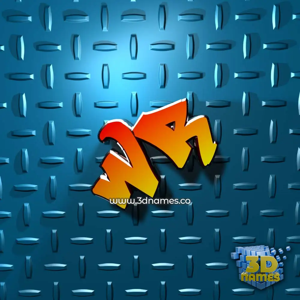 wr in Grid Style style - 3D name wallpaper