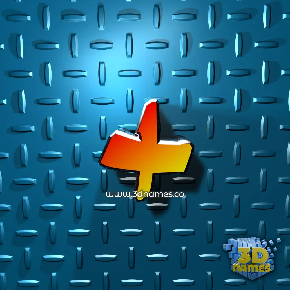 x in Grid Style style - 3D name wallpaper