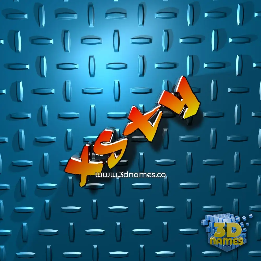 xsty in Grid Style style - 3D name wallpaper