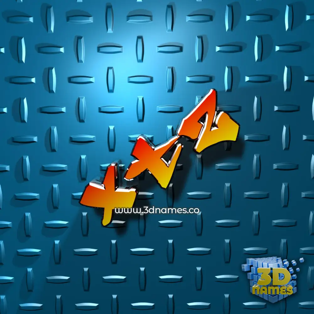 xtz in Grid Style style - 3D name wallpaper