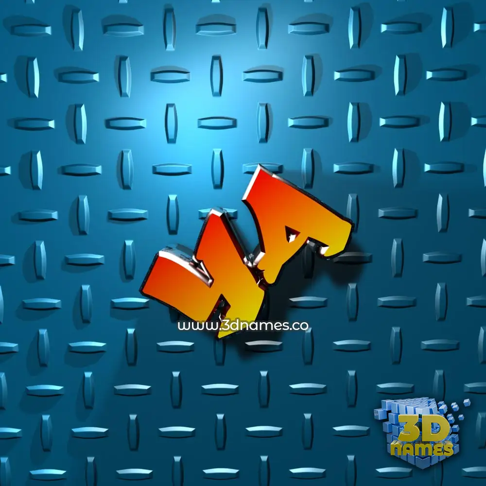 ya in Grid Style style - 3D name wallpaper