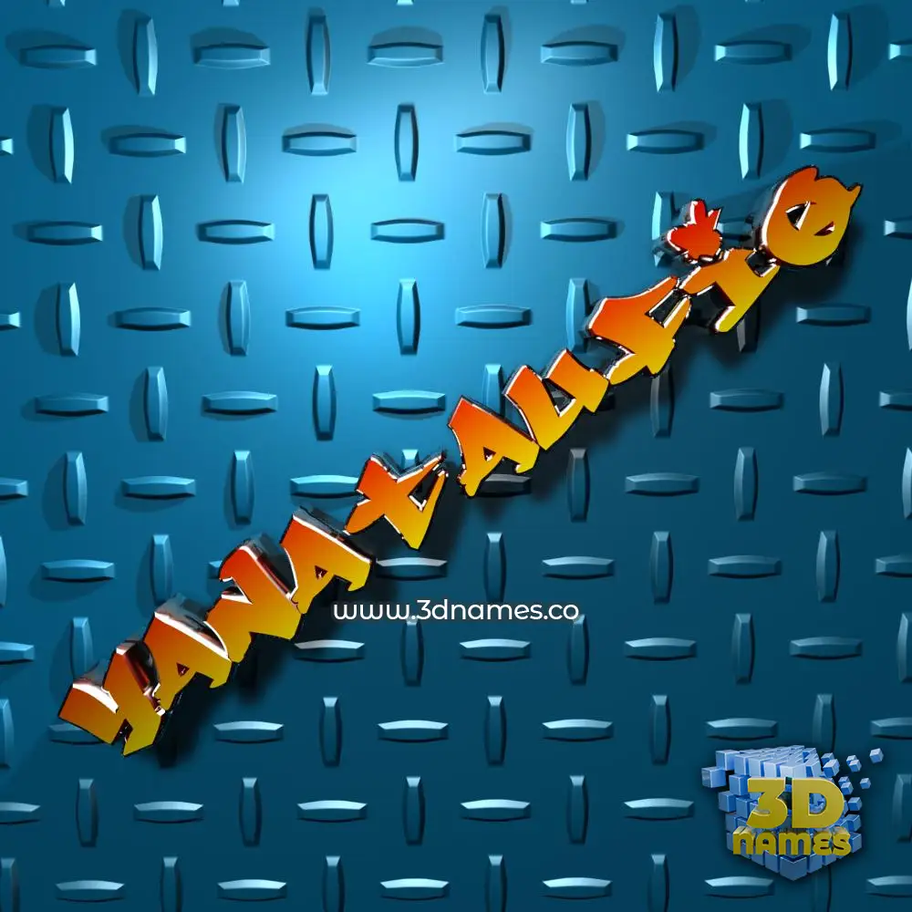 yanataufiq in Grid Style style - 3D name wallpaper