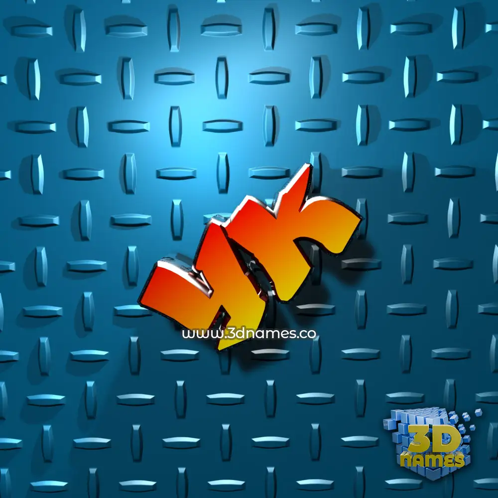 yk in Grid Style style - 3D name wallpaper