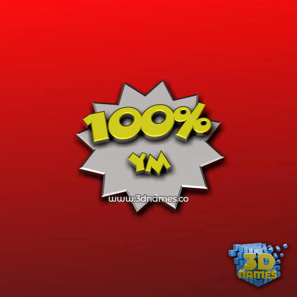 ym in Grid Style style - 3D name wallpaper