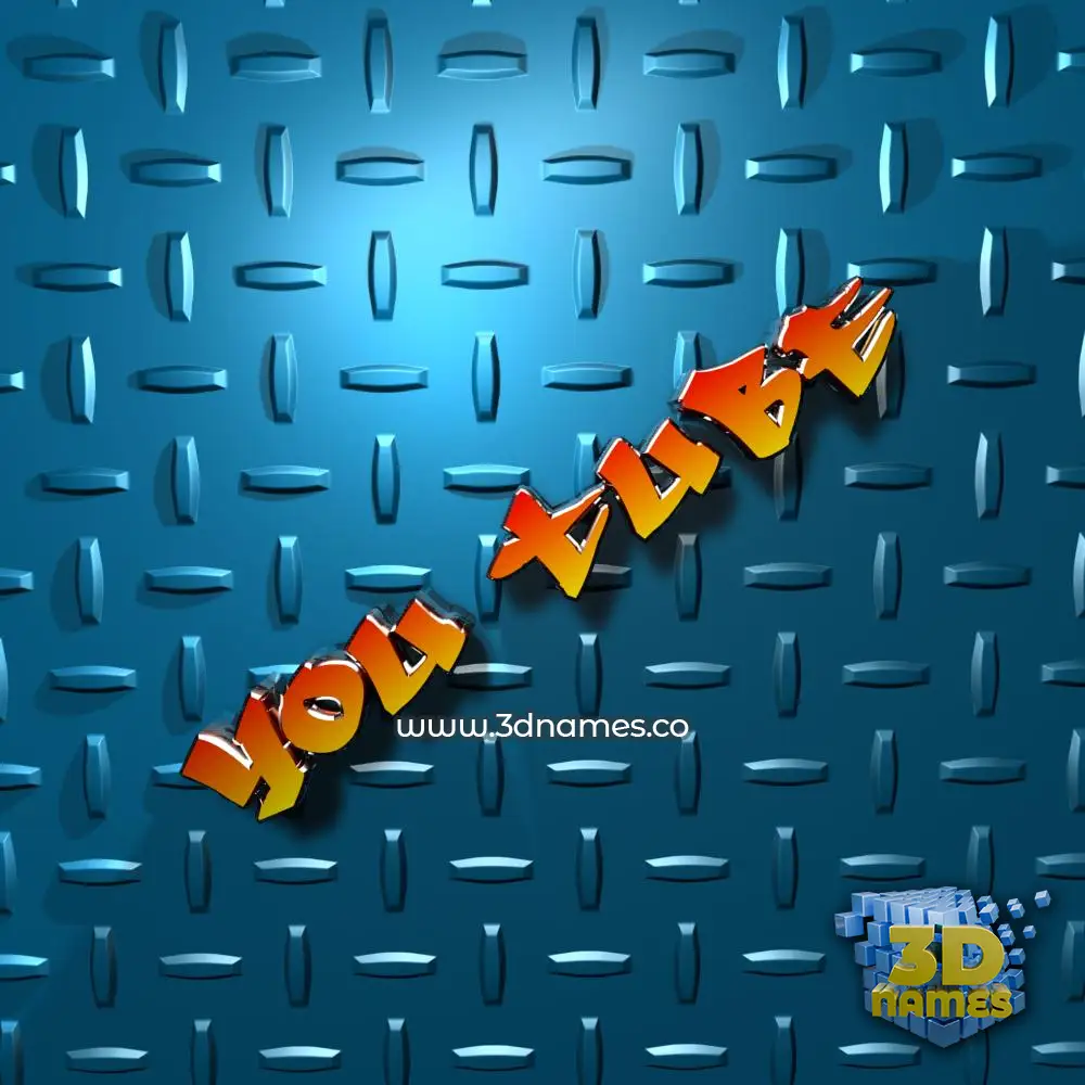 you tube in Grid Style style - 3D name wallpaper