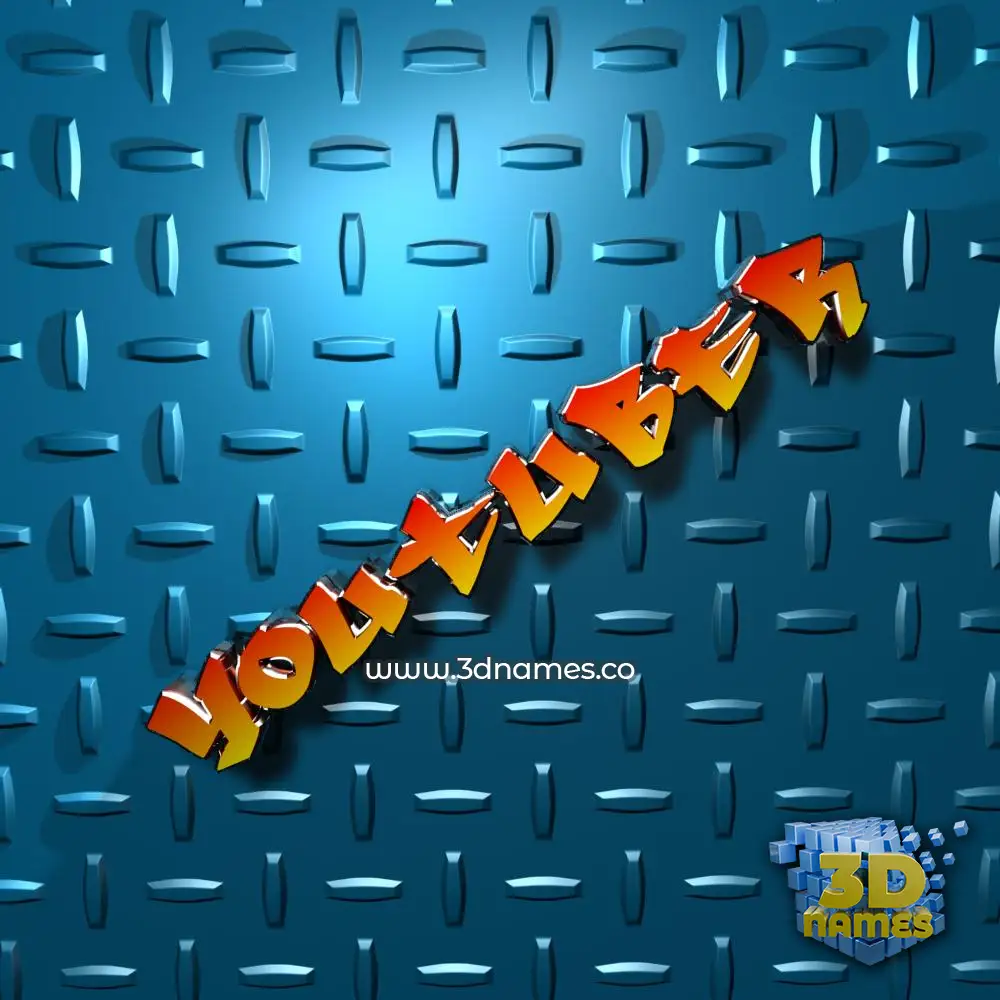 youtuber in Grid Style style - 3D name wallpaper