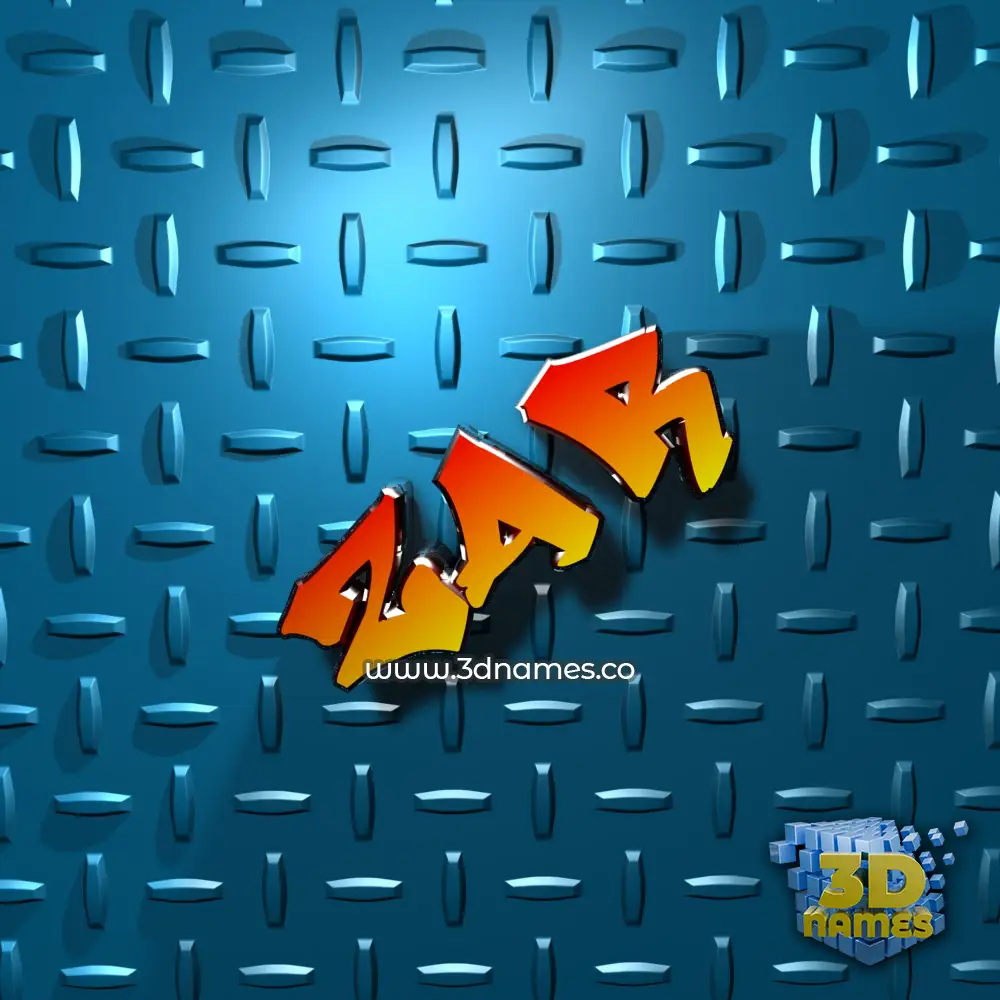 zar in Grid Style style - 3D name wallpaper