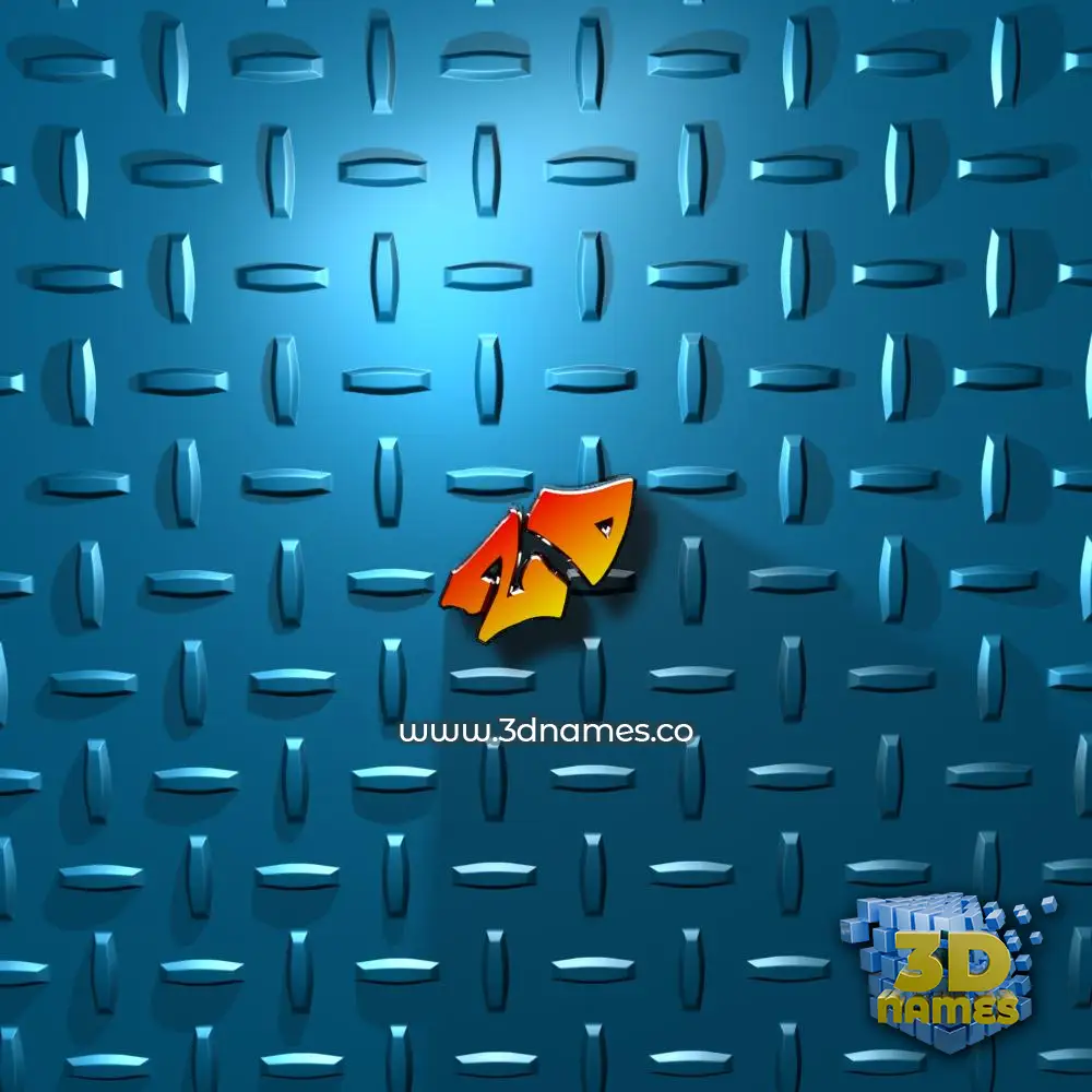 zd in Grid Style style - 3D name wallpaper