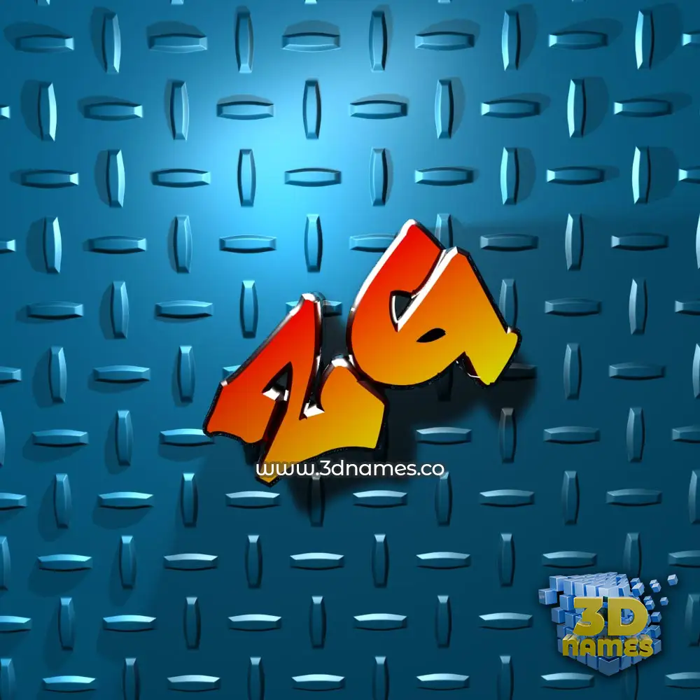 zg in Grid Style style - 3D name wallpaper