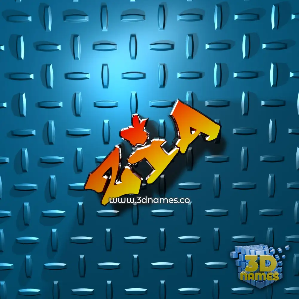 zia in Grid Style style - 3D name wallpaper