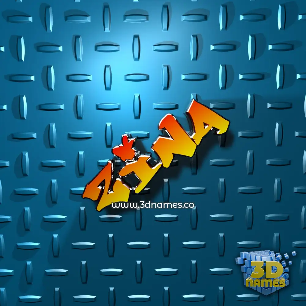 zina in Grid Style style - 3D name wallpaper