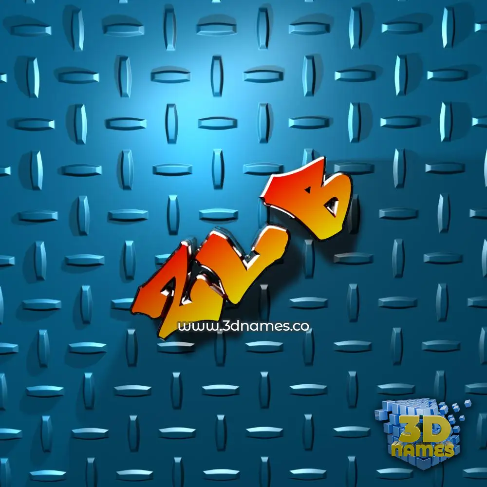 zlb in Grid Style style - 3D name wallpaper