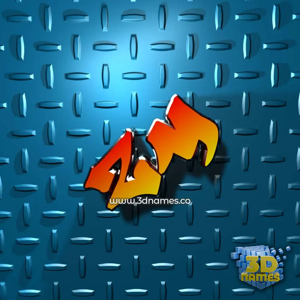 zm in Grid Style style - 3D name wallpaper