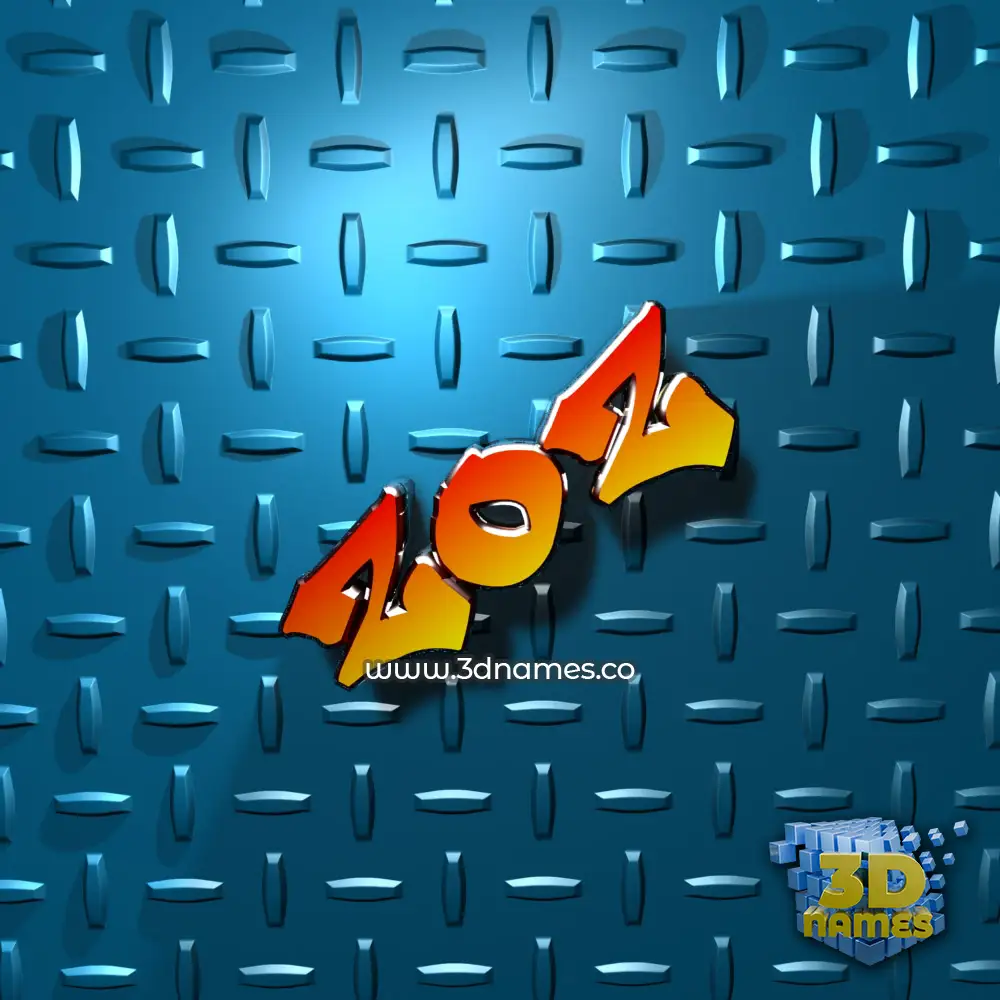 zoz in Grid Style style - 3D name wallpaper