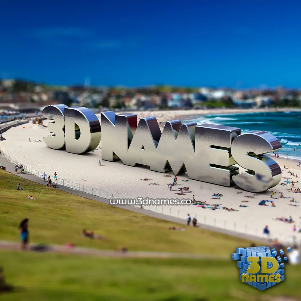 3dnames in Bondi Beach style - 3D name wallpaper