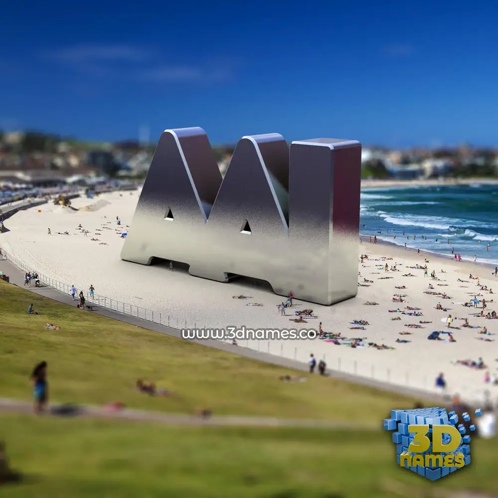 aai in Bondi Beach style - 3D name wallpaper
