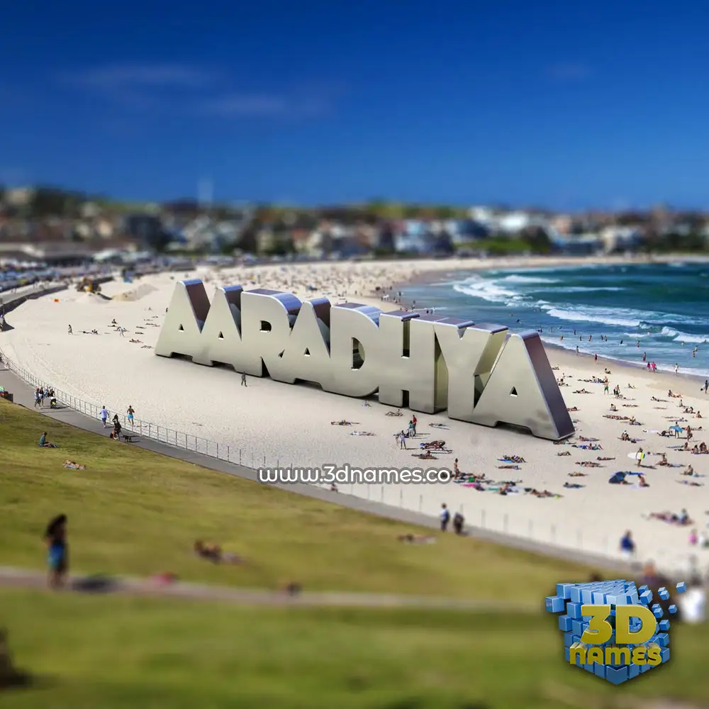 aaradhya in Bondi Beach style - 3D name wallpaper