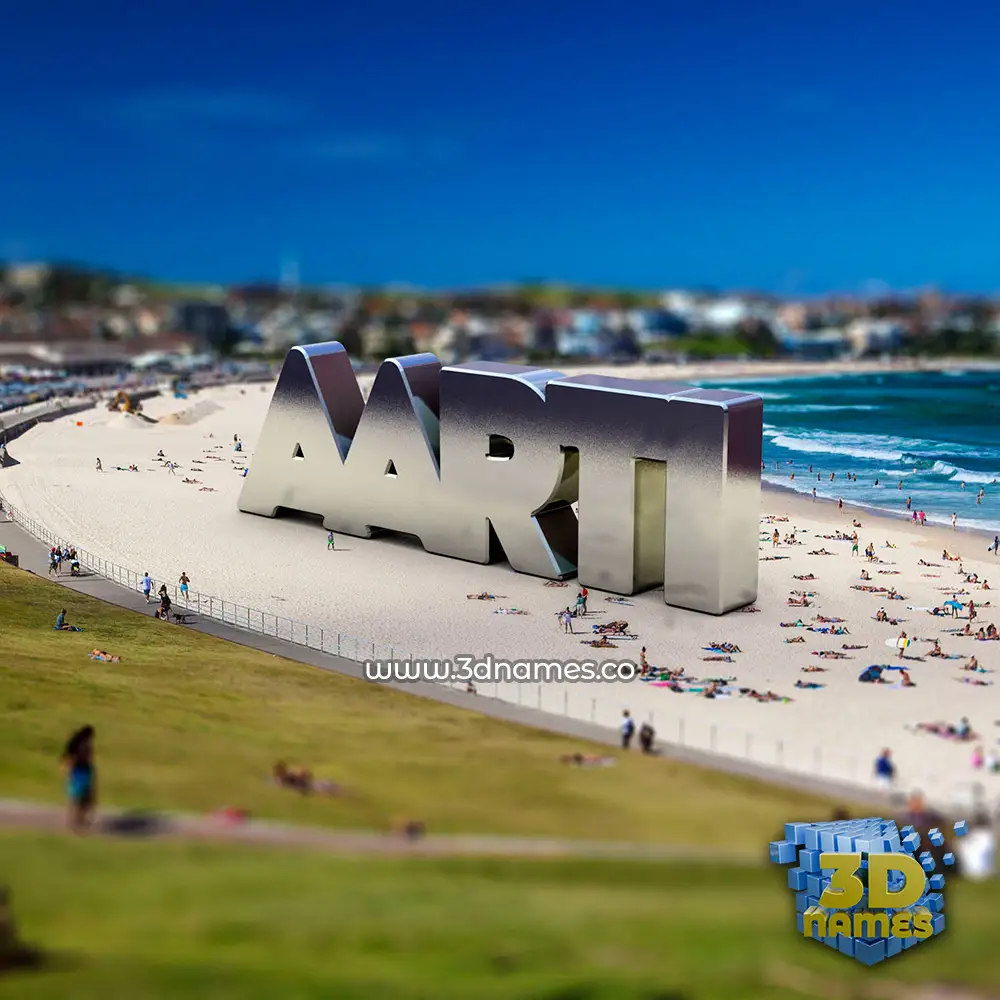aarti in Bondi Beach style - 3D name wallpaper