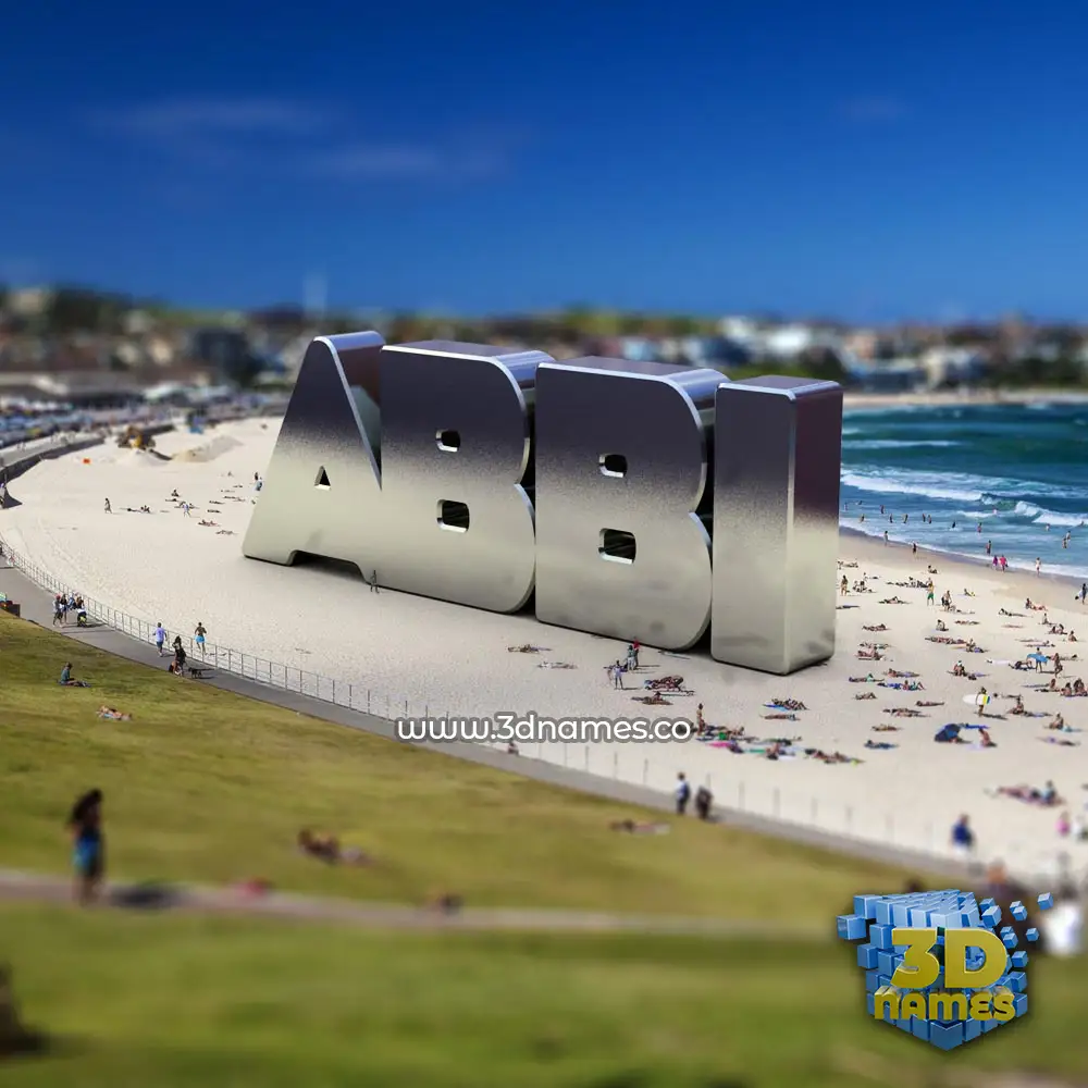 abbi in Bondi Beach style - 3D name wallpaper