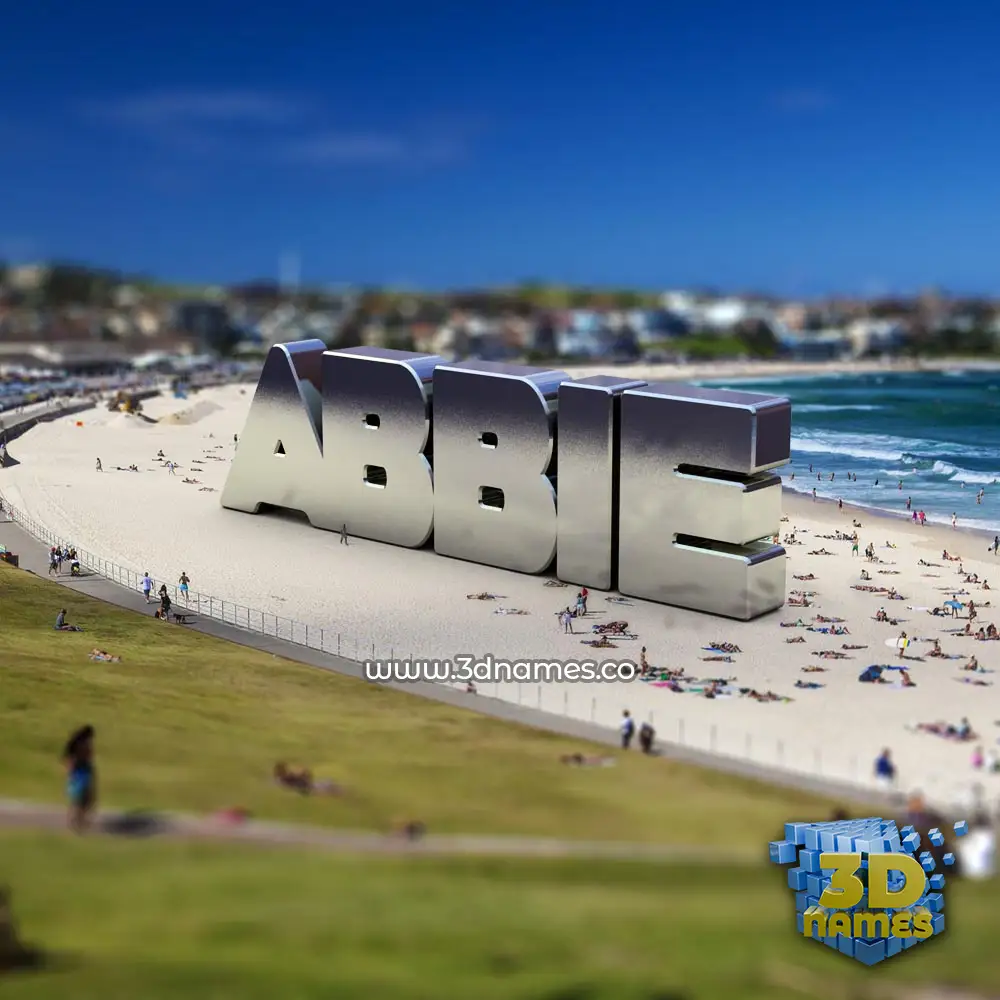 abbie in Bondi Beach style - 3D name wallpaper