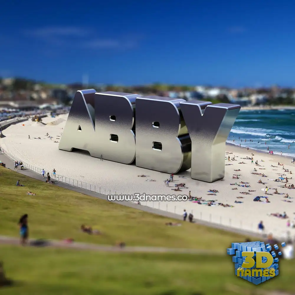 abby in Bondi Beach style - 3D name wallpaper
