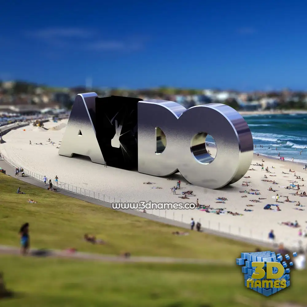 abdo in Bondi Beach style - 3D name wallpaper