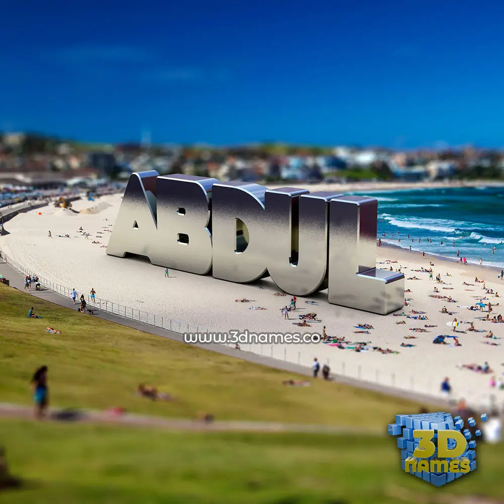 abdul in Bondi Beach style - 3D name wallpaper