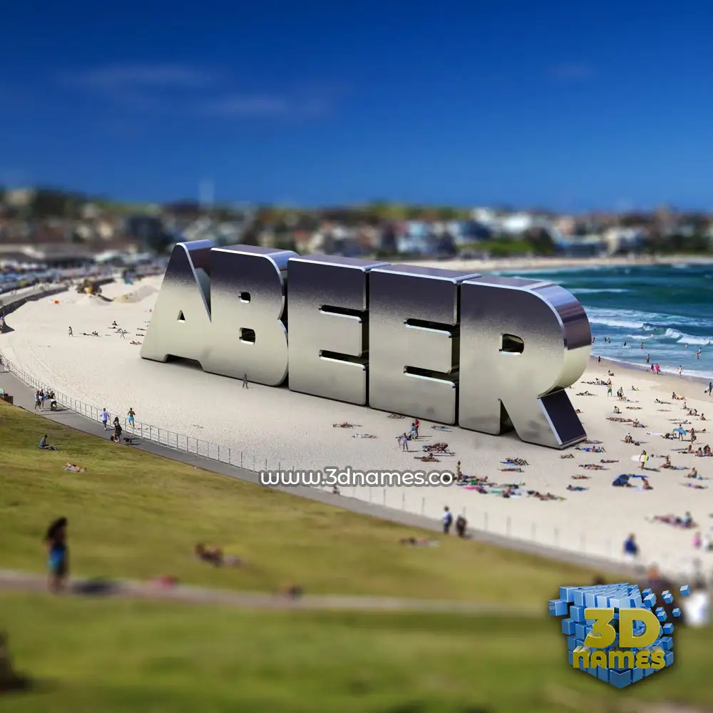 abeer in Bondi Beach style - 3D name wallpaper