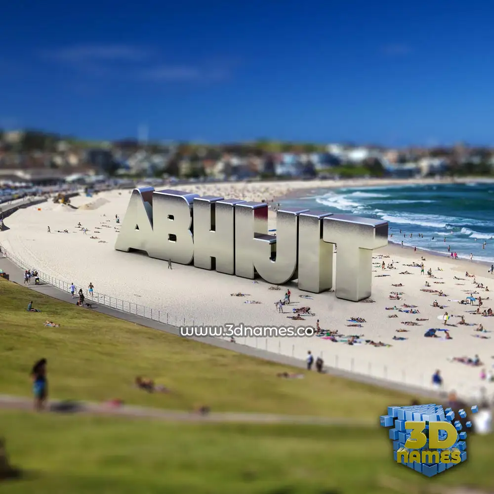 abhijit in Bondi Beach style - 3D name wallpaper
