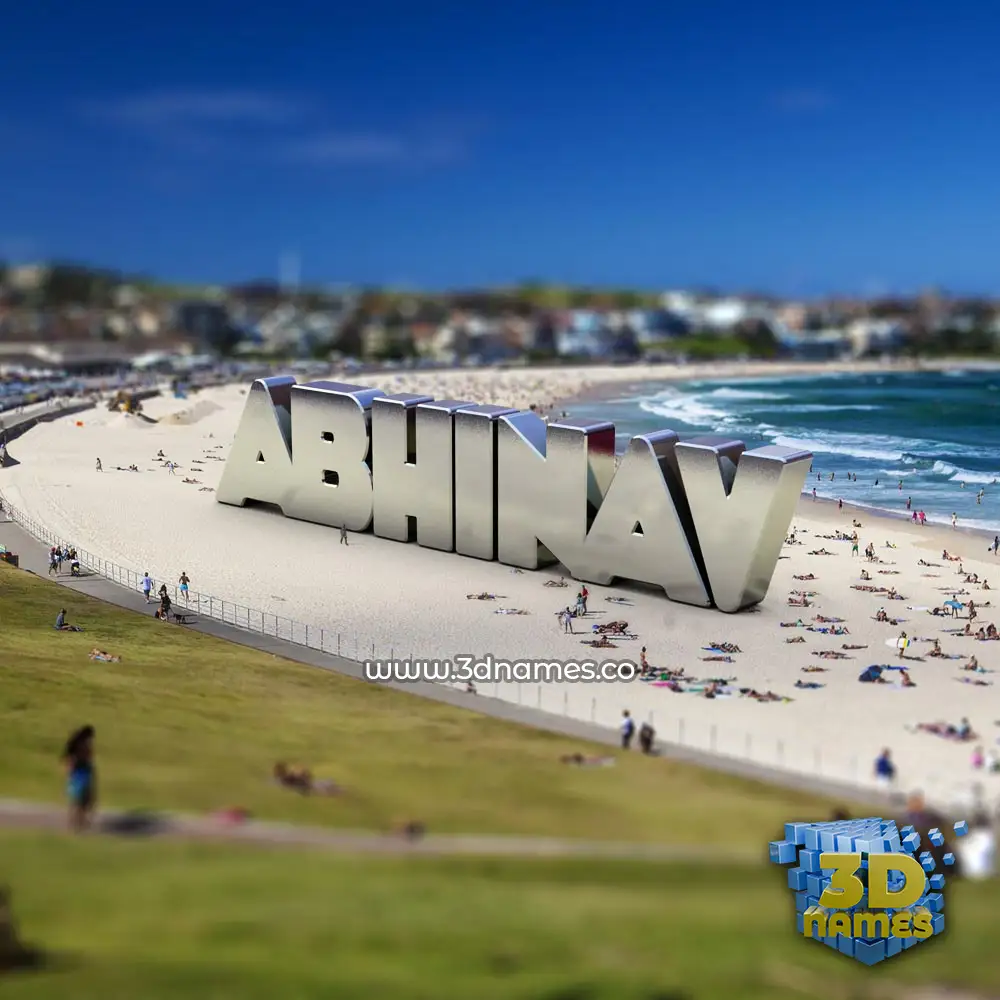 abhinav in Bondi Beach style - 3D name wallpaper