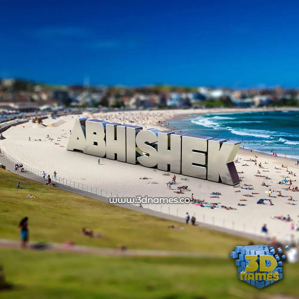abhishek in Bondi Beach style - 3D name wallpaper