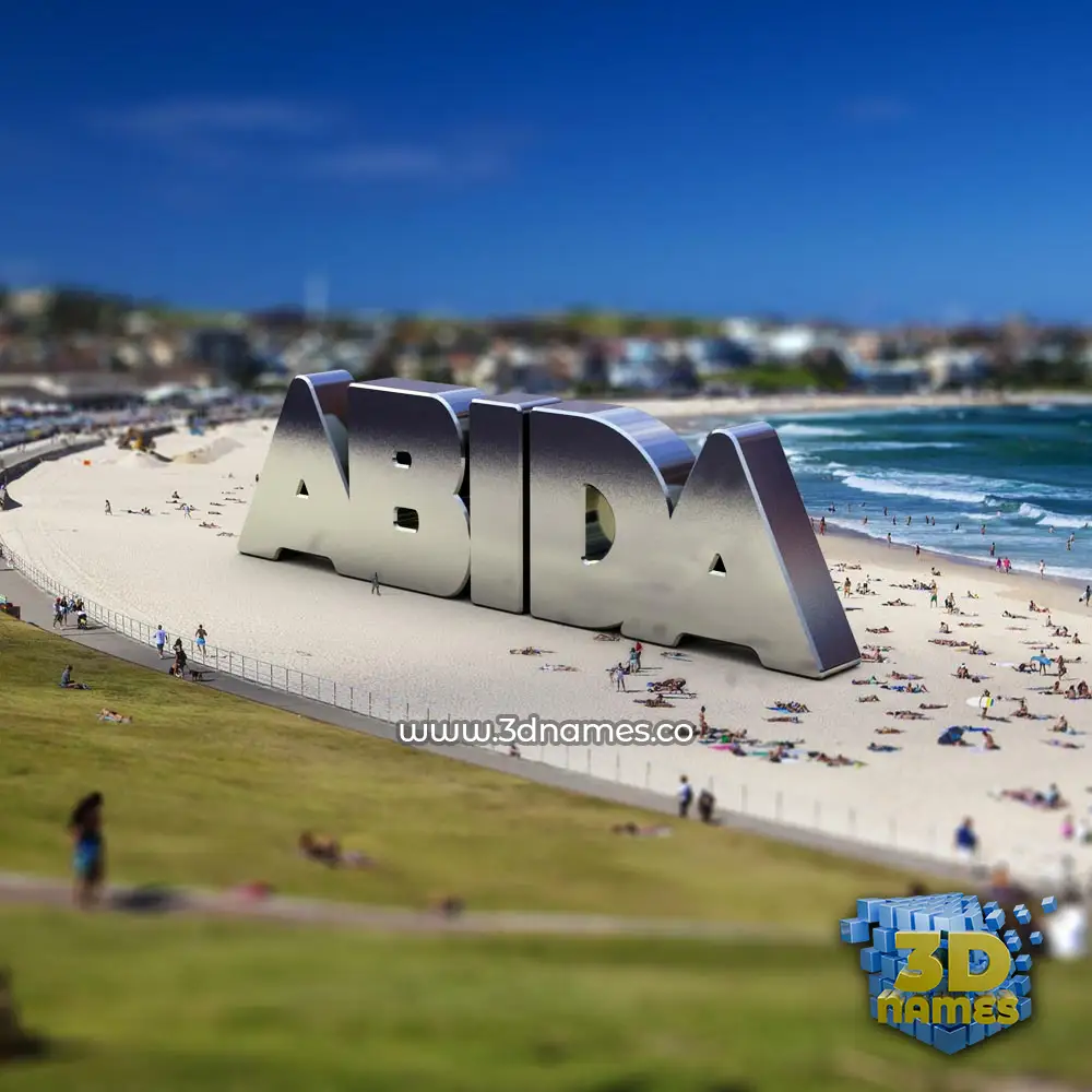 abida in Bondi Beach style - 3D name wallpaper