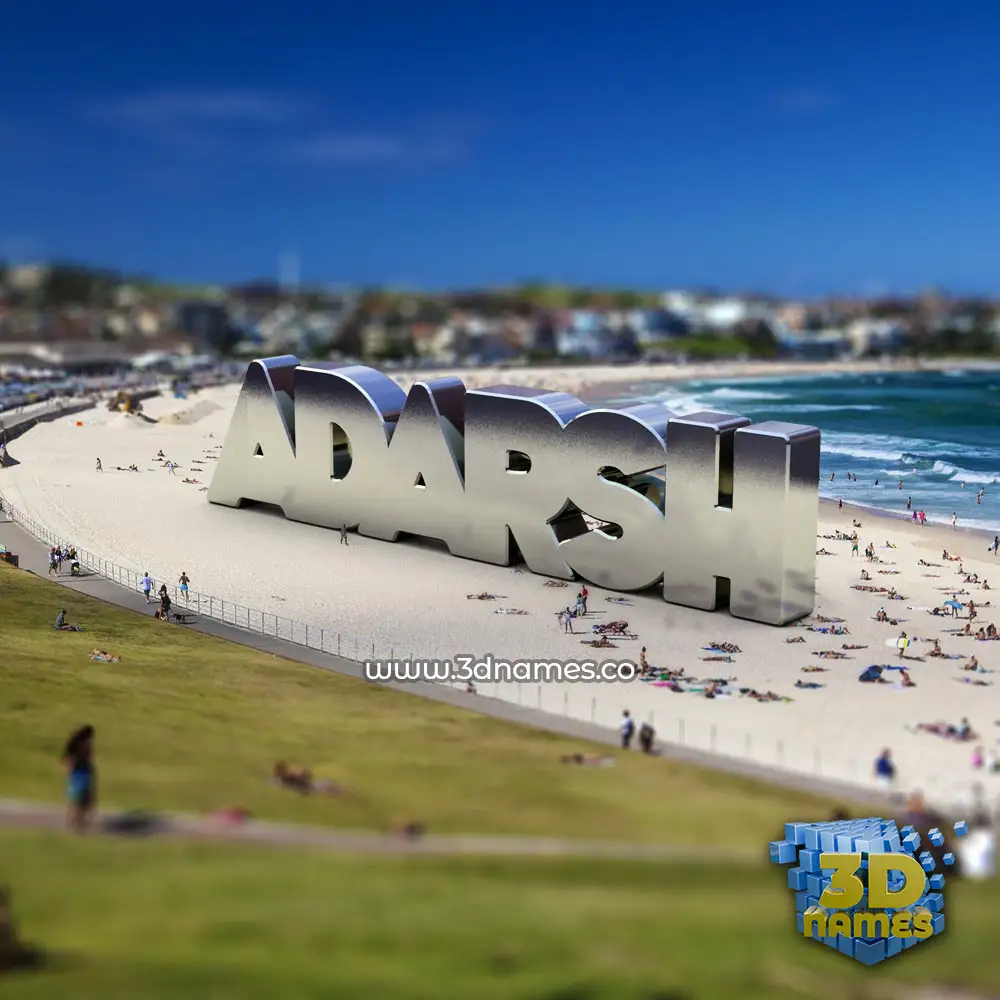 adarsh in Bondi Beach style - 3D name wallpaper