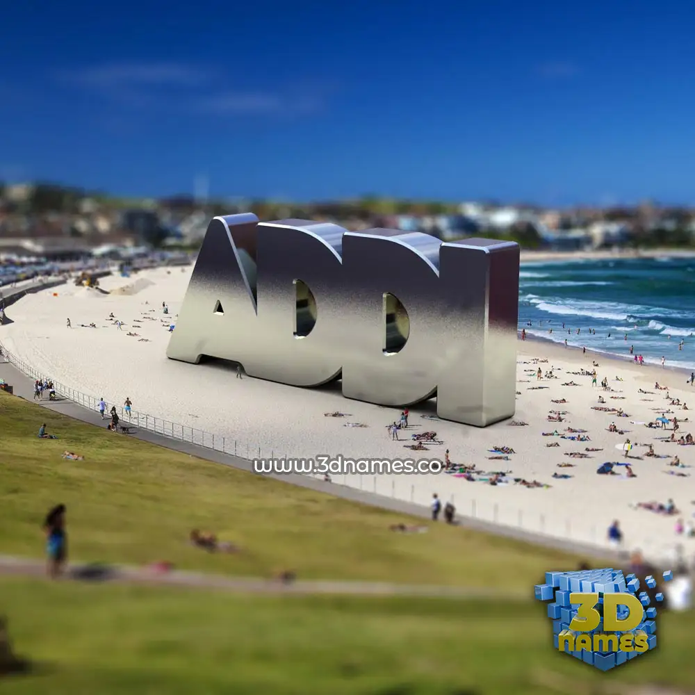 addi in Bondi Beach style - 3D name wallpaper