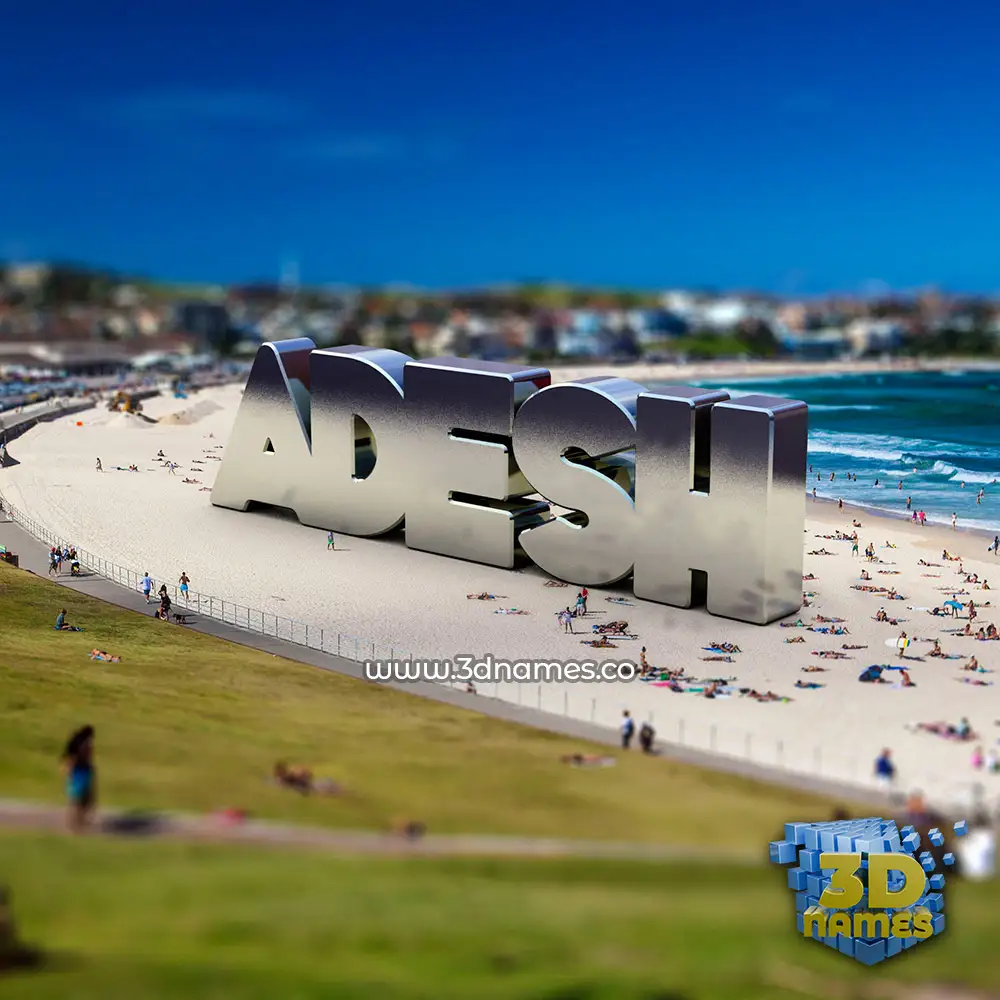adesh in Bondi Beach style - 3D name wallpaper