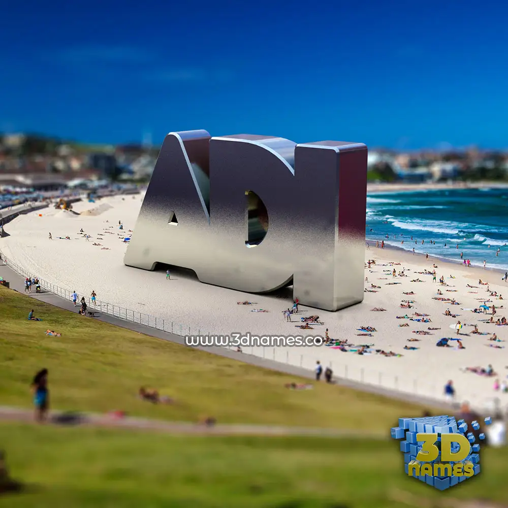 adi in Bondi Beach style - 3D name wallpaper