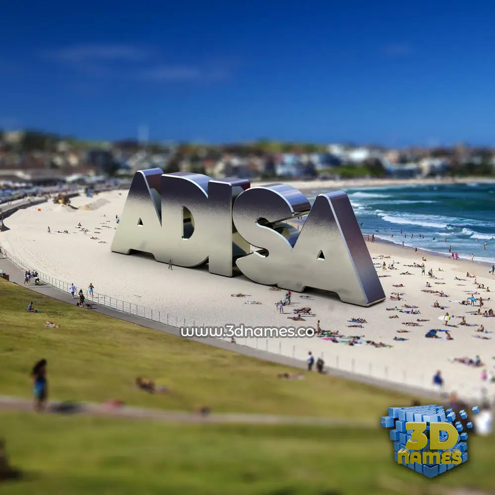 adisa in Bondi Beach style - 3D name wallpaper