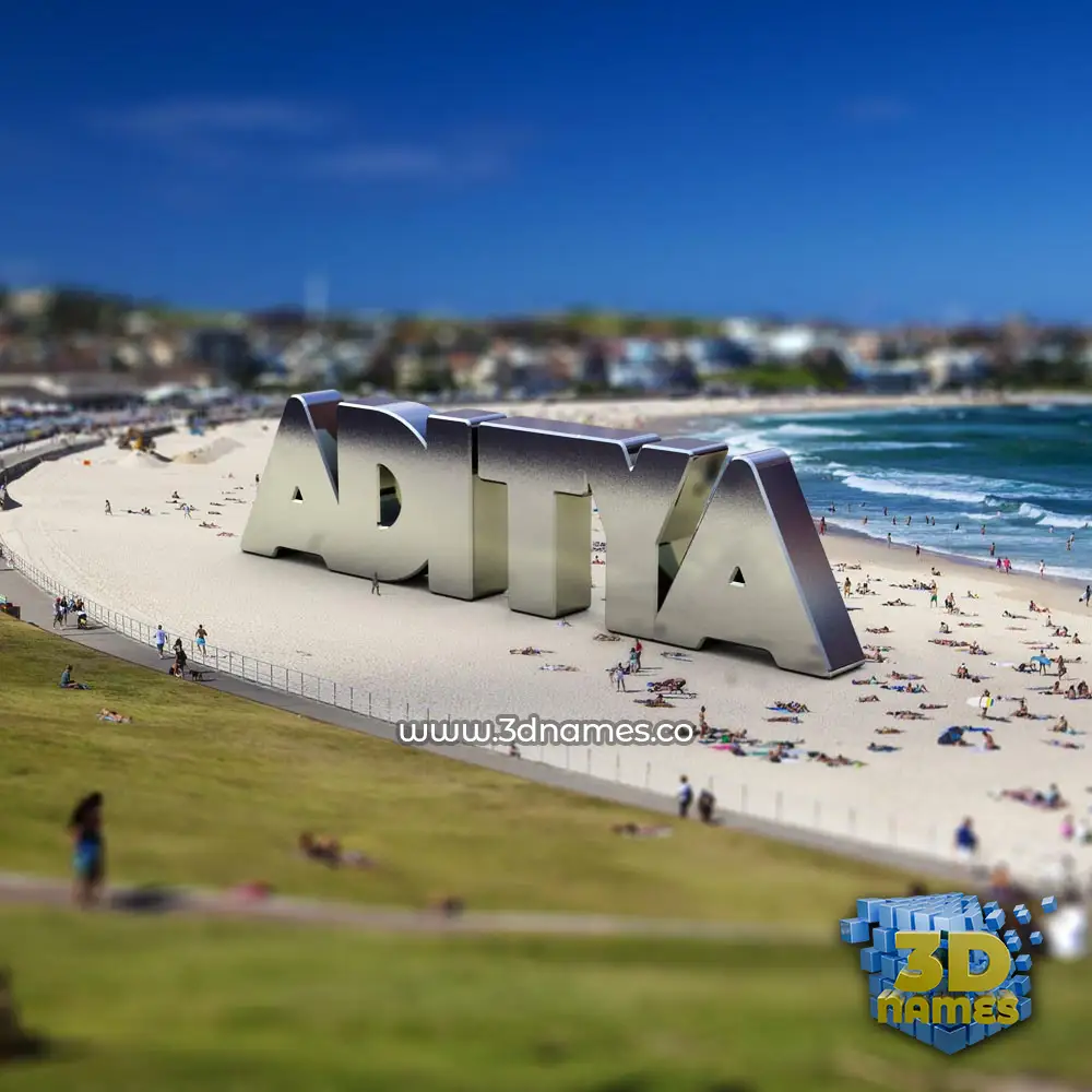 aditya in Bondi Beach style - 3D name wallpaper