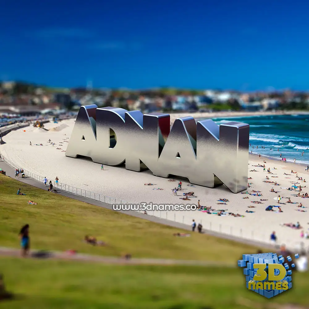 adnan in Bondi Beach style - 3D name wallpaper