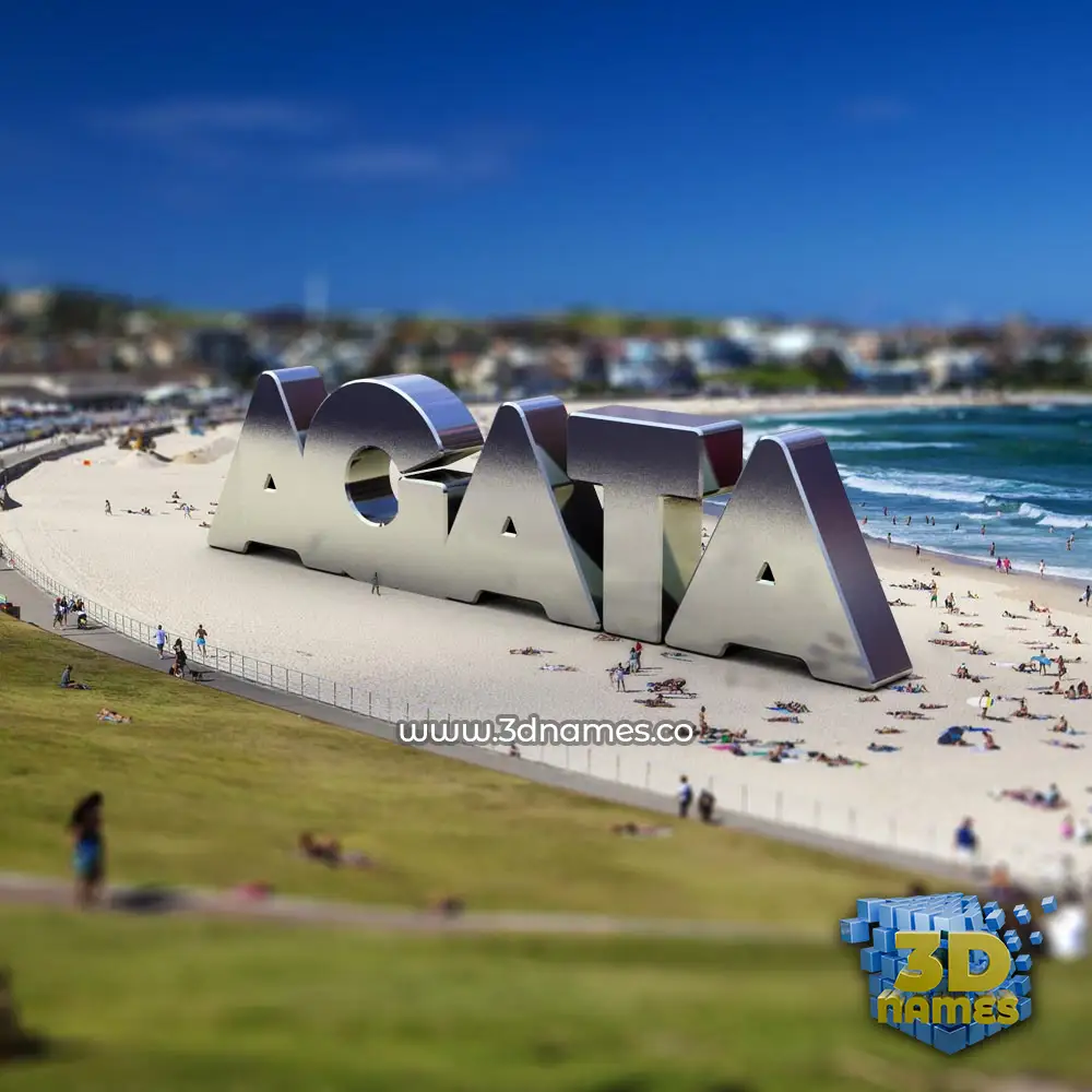 agata in Bondi Beach style - 3D name wallpaper