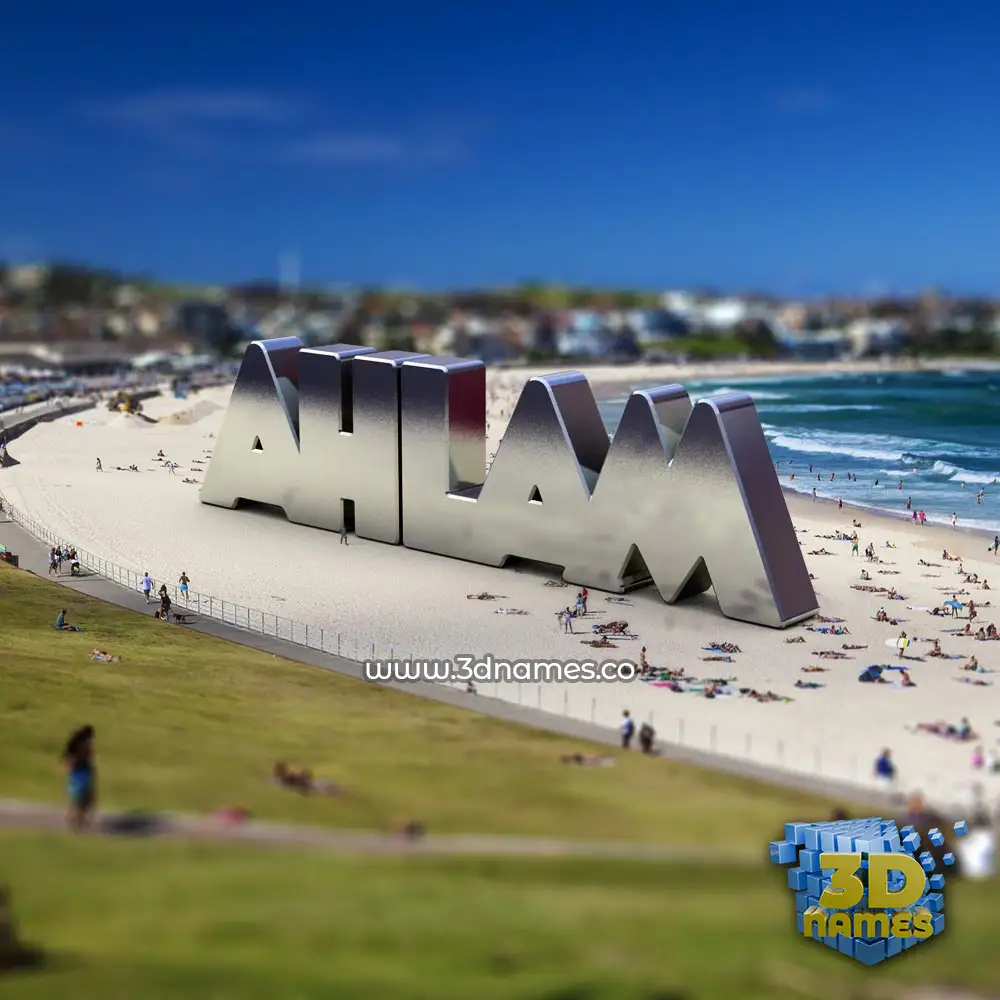 ahlam in Bondi Beach style - 3D name wallpaper