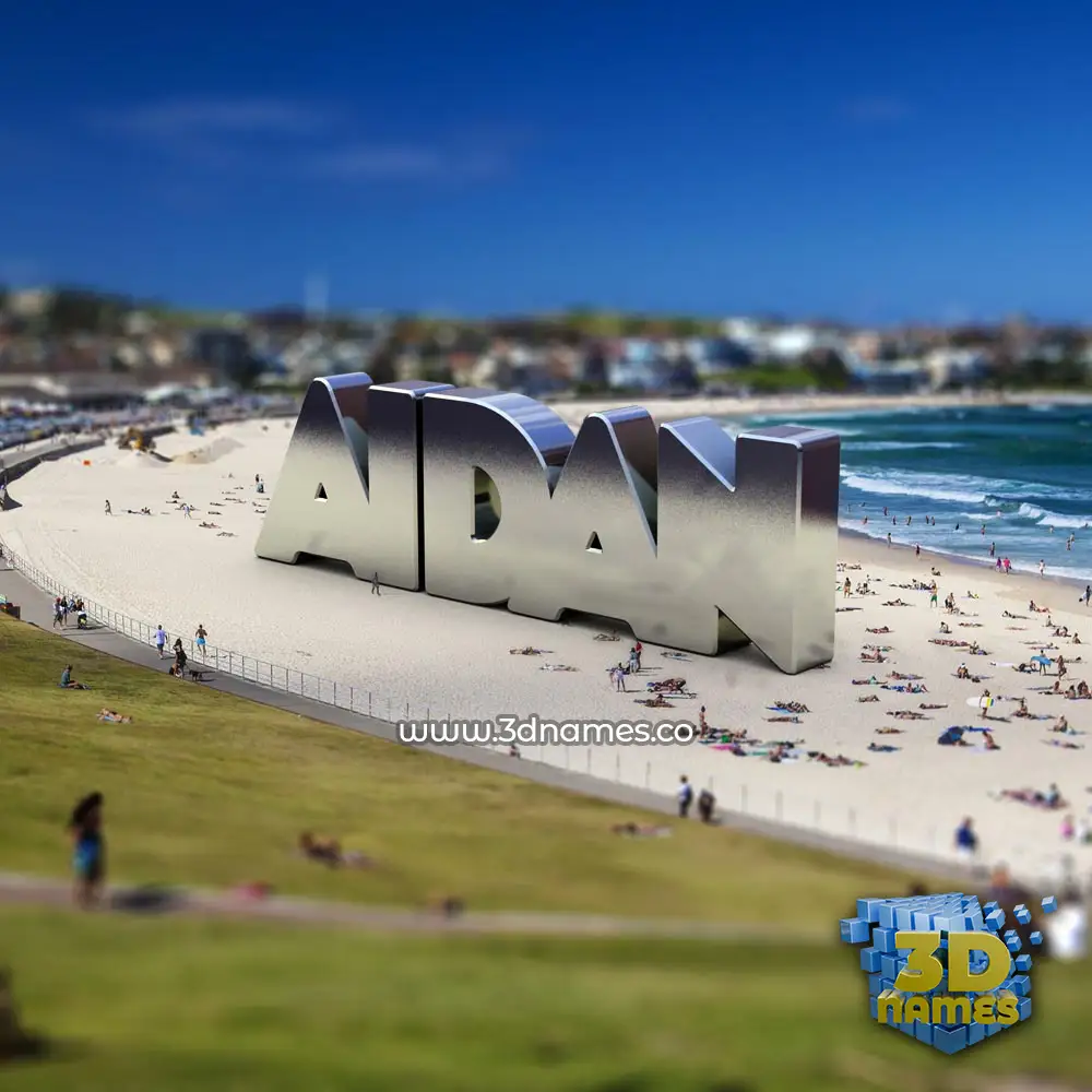aidan in Bondi Beach style - 3D name wallpaper